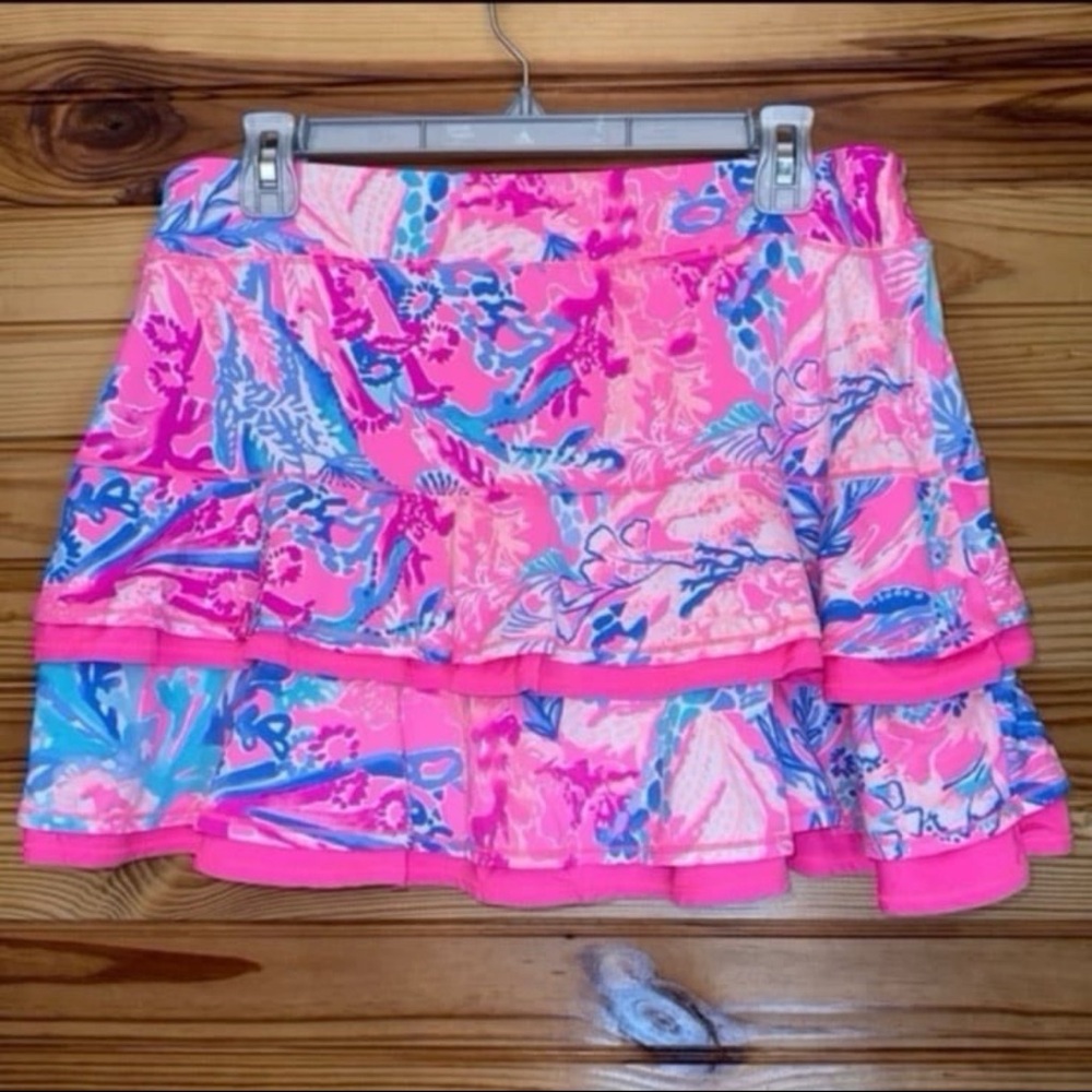 Lilly Pulitzer Luxletic x Meryl Zela Skort In Light Pascha Pink Aquadesiac LARGE
